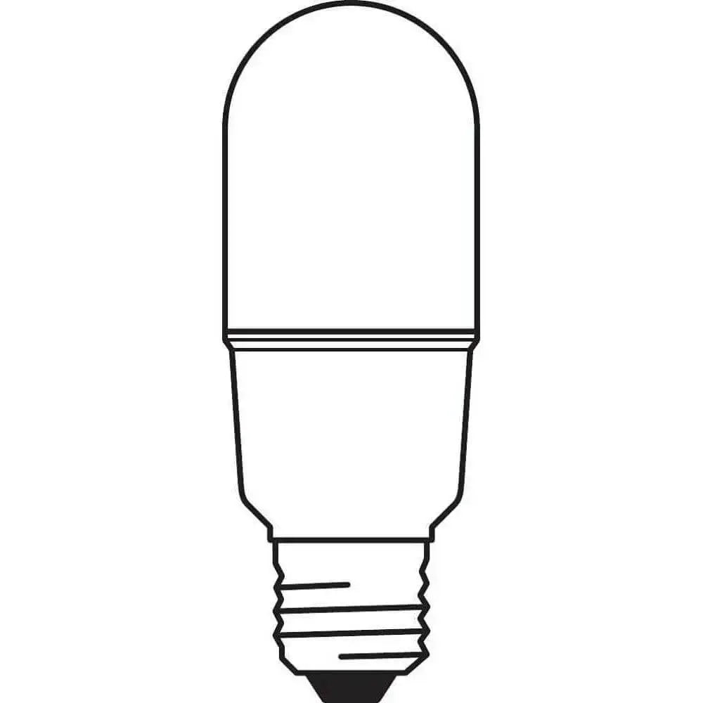 Osram LED Value TruWave 12W E27 bulb, front view line drawing UAE