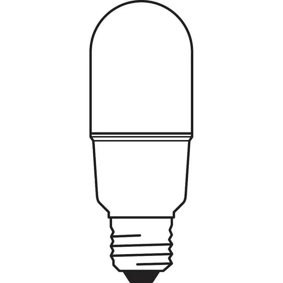 Osram LED Value TruWave 12W E27 bulb, front view line drawing UAE