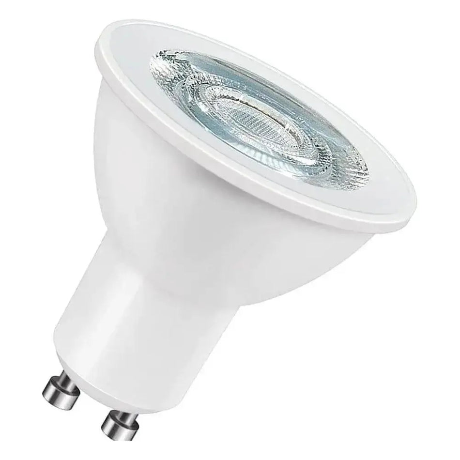 Osram Led Eco PAR16 GU10 5W/830 warm white non-dimmable bulb, angled front view. UAE