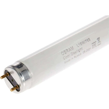 Osram Tube Light 18W 2ft T8, white body with end pins visible. UAE