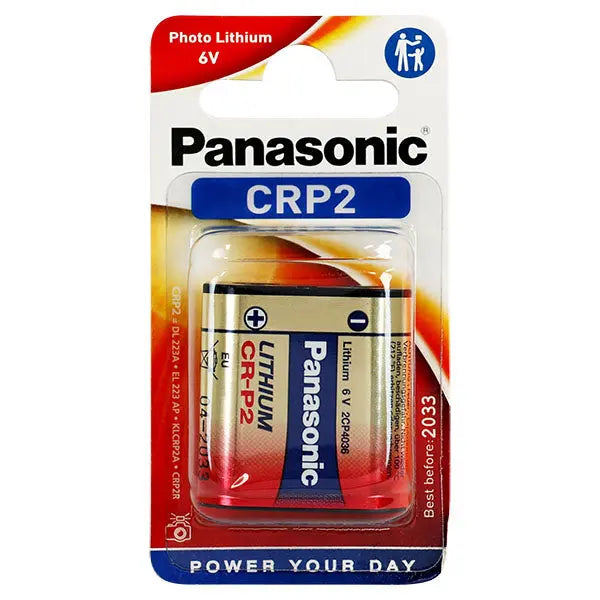 Panasonic CR-P2 6V lithium photo battery in retail pack