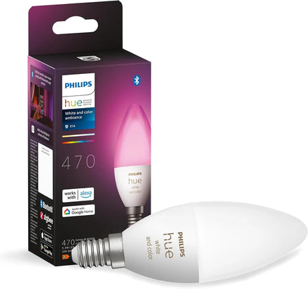 Philips Hue E14 B39 White and Colour Ambiance smart candle bulb