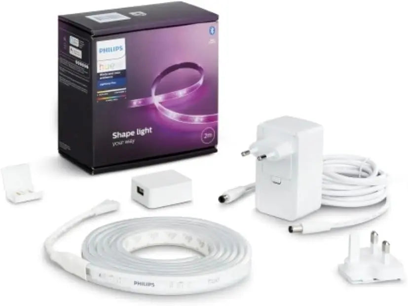 Philips Hue Lightstrip Plus V4 2m base kit components