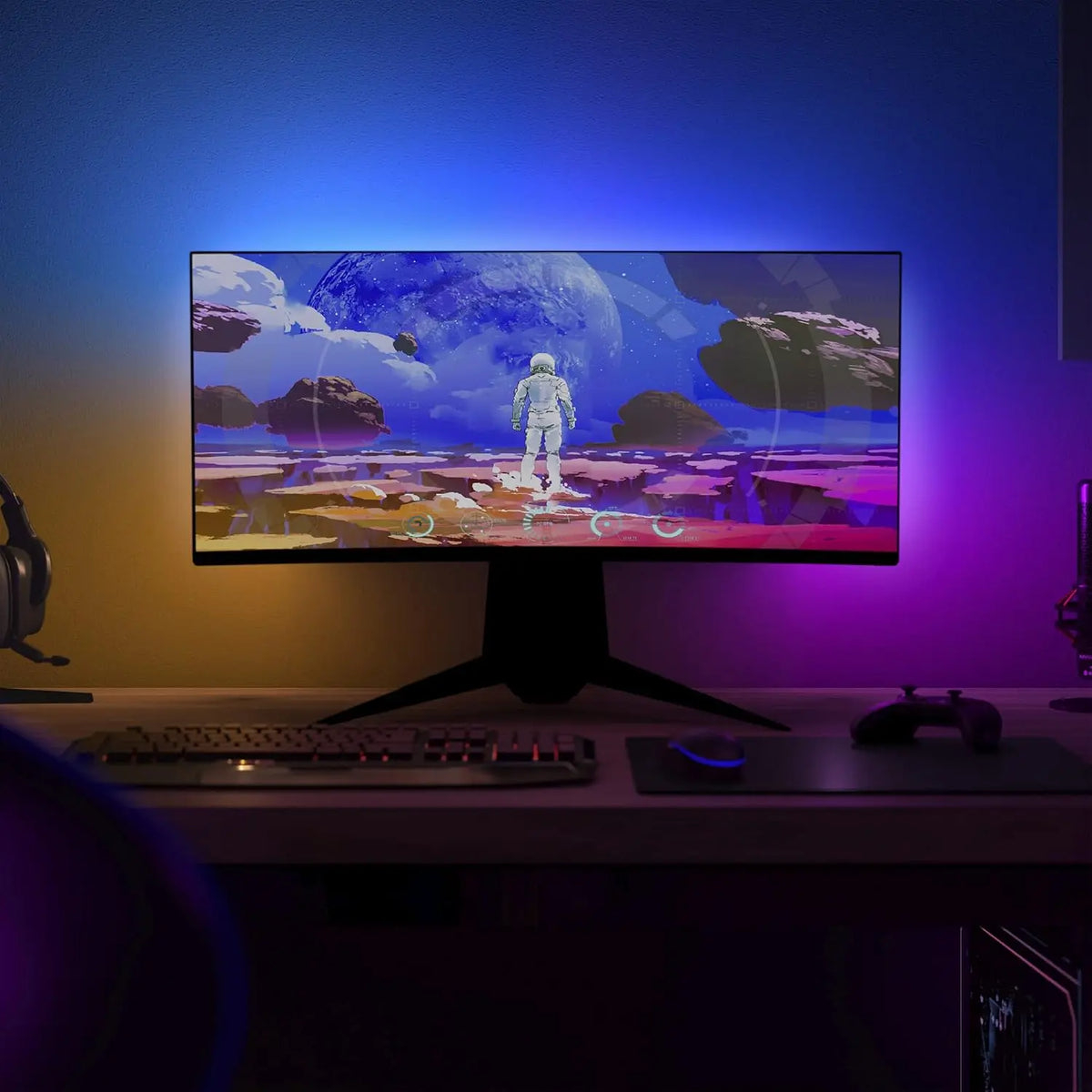 Philips Hue Play Gradient Lightstrip PC gaming setup