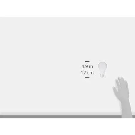 Philips Essential LED Bulb, E27 base, 11W, warm white 3000K; hand reaches toward the bulb. UAE