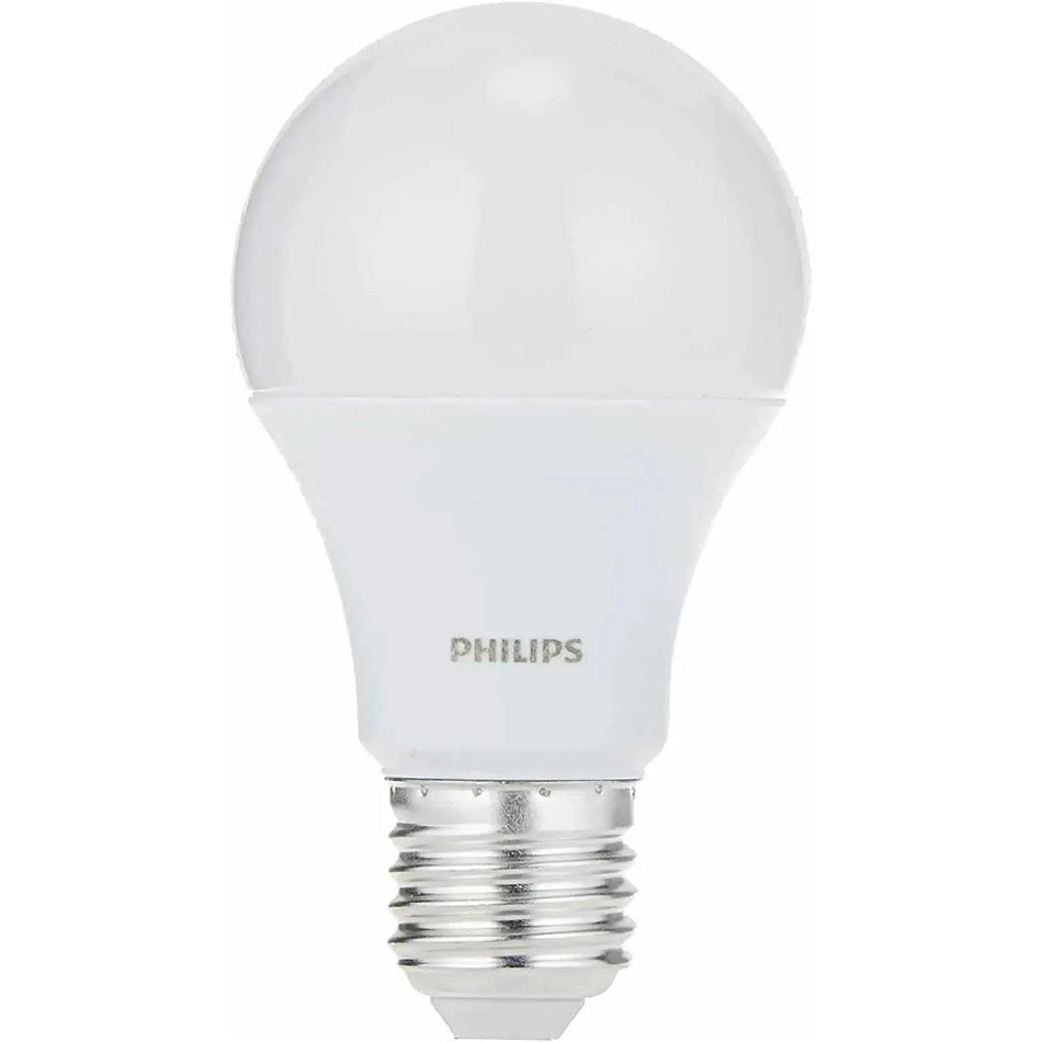 Philips Essential LED Bulb 9W, E27 base, 6500K cool daylight, front view UAE