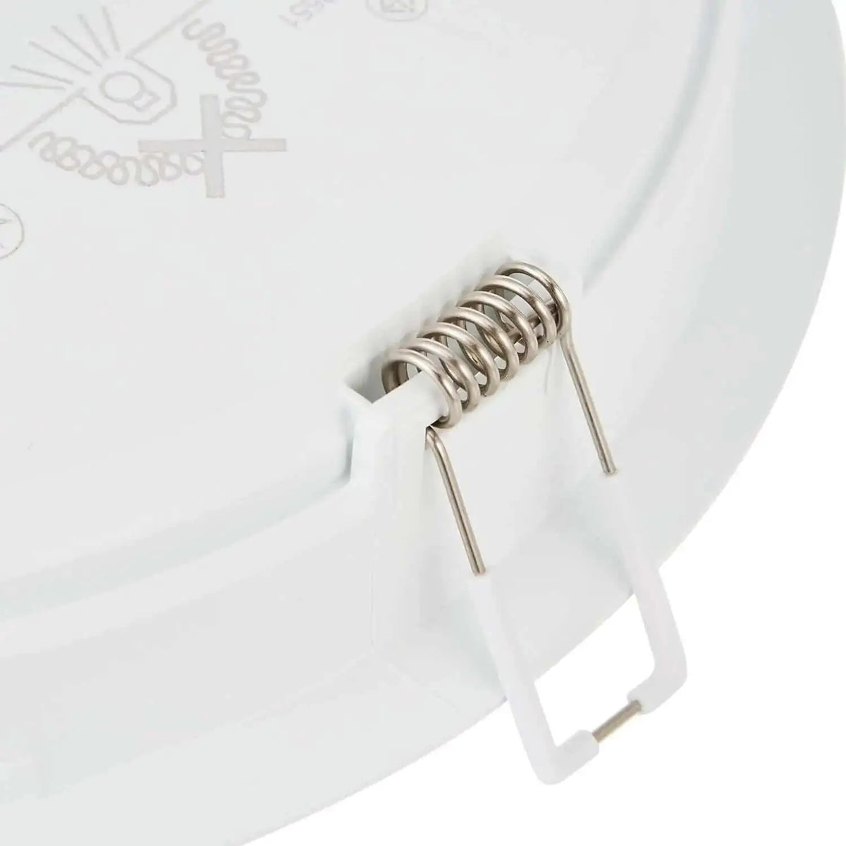 Philips Meson LED ceiling downlight, white circular fixture with metal spring clips; 24W, 1820lm, 200mm. UAE