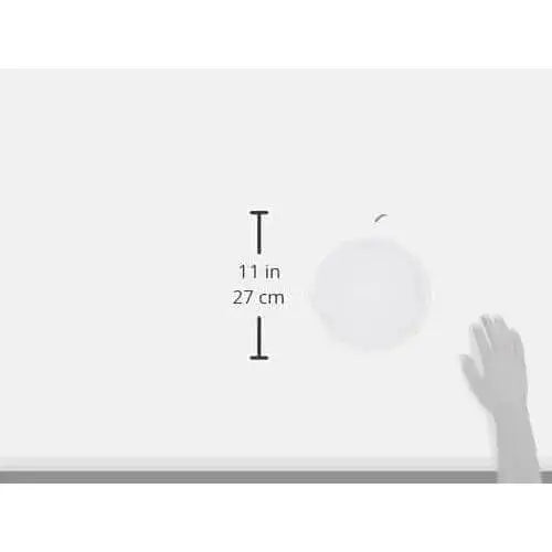 Philips Meson LED ceiling downlight, white round fixture; hand installing, 11 in (27 cm) measurement shown UAE