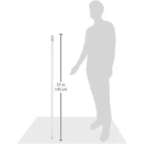 Philips TL-D fluorescent tube 36W 54-765 Cool Daylight shown upright beside a person silhouette for scale. UAE