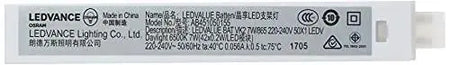 Ledvance 7W LED 2FT Batten Light – Daylight; white end cap with label showing Ledvance/OSRAM logos and specs.