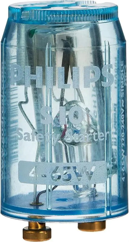 Philips S10 starter with blue translucent housing, 4-65W, 220-240V, front view UAE