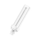 Osram Dulux-D 18W CFL lamp with G24d-2 two-pin base, white twin-tube PL bulb UAE