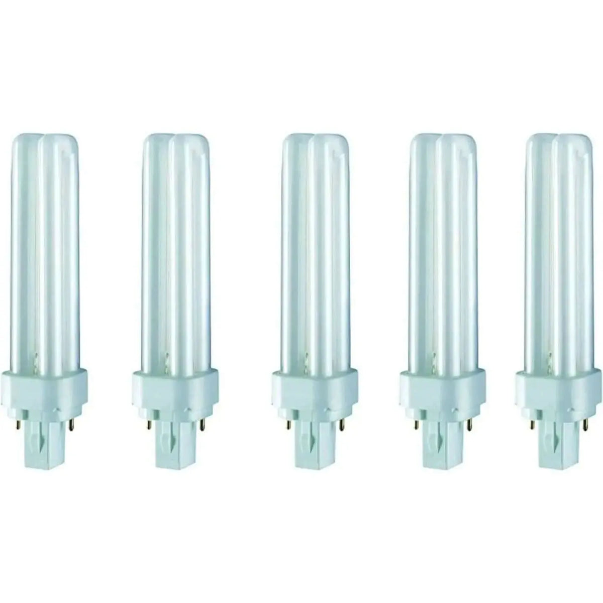 Osram Dulux-D 18W 2Pin G24d-2 CFL lamp, 1,200 lm, five tubes shown UAE