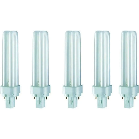 Osram Dulux-D 18W 2Pin G24d-2 CFL lamp, 1,200 lm, five tubes shown UAE
