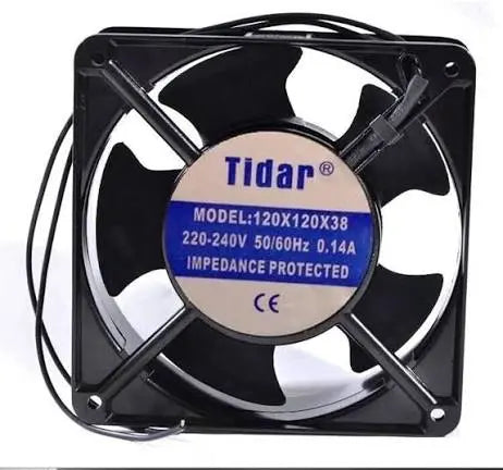Tidar 120x120x38 AC axial cooling fan rear label
